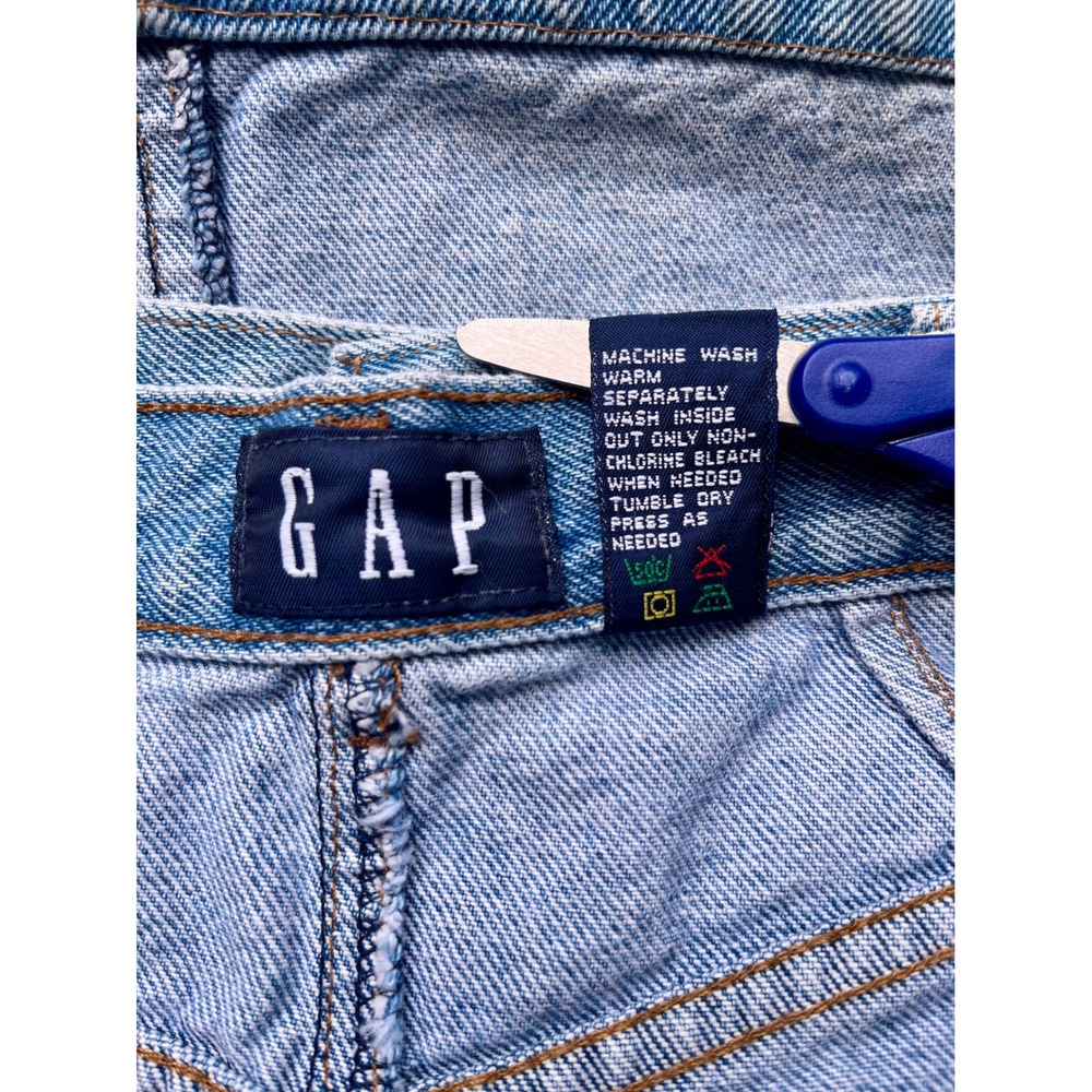 Gap Denim Skirt Womens 5/6 Light Blue High Rise Vintage Made in USA - Picture 5 of 6
